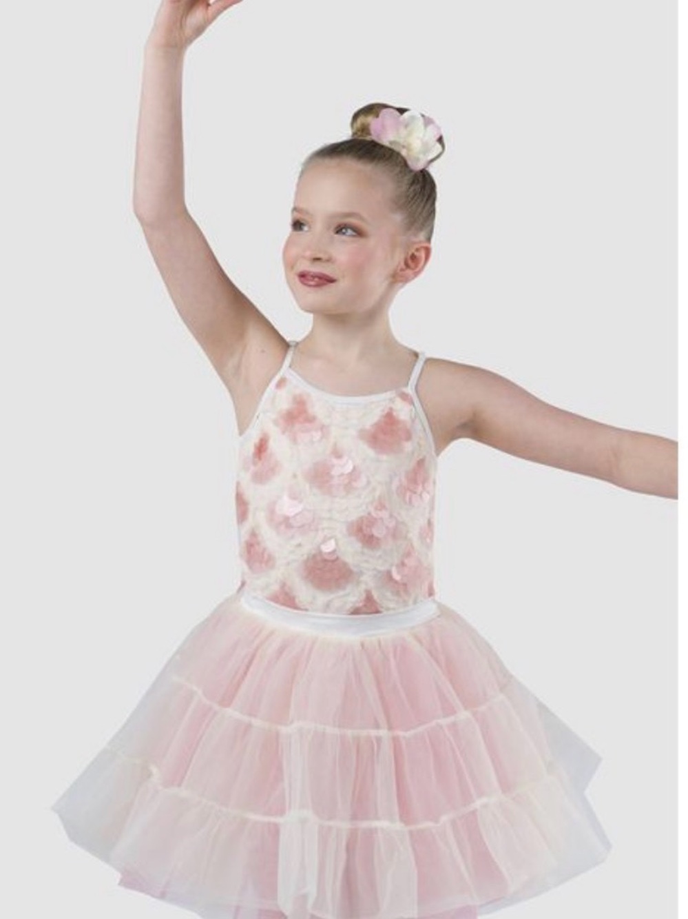 Laylas- Honesty-Pink Floral Sequin Tulle Ballet Costume-Large Child